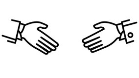 Handshake Animation Line Icon