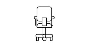 Chair Spinning Animation Line Icon