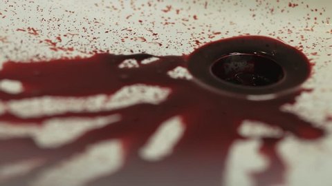 Blood in Sink, Trickling into Plug Hole