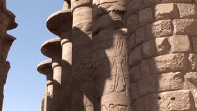 Video footage of the Karnak Temple in Egypt in Luxor