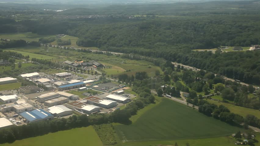 Aerial video footage of a panoramic view of Cologne (Köln), Germany