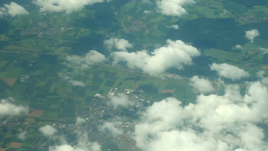 Flight over Cologne (Köln), germany. video footage.