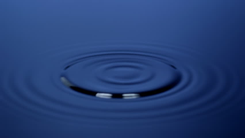 Water dropping endlessly into blue pool