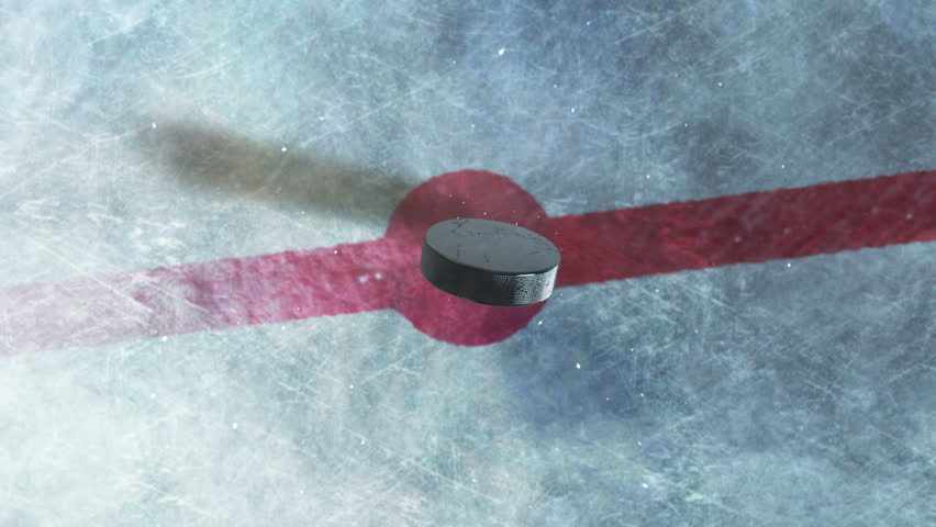 Hockey Puck Drop. Animated Puck Stock Footage Video (100% Royalty-free ...