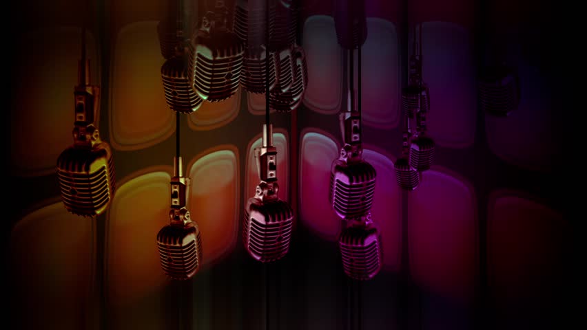 Looped Microphones Old Style retro background for different projects and events!!!