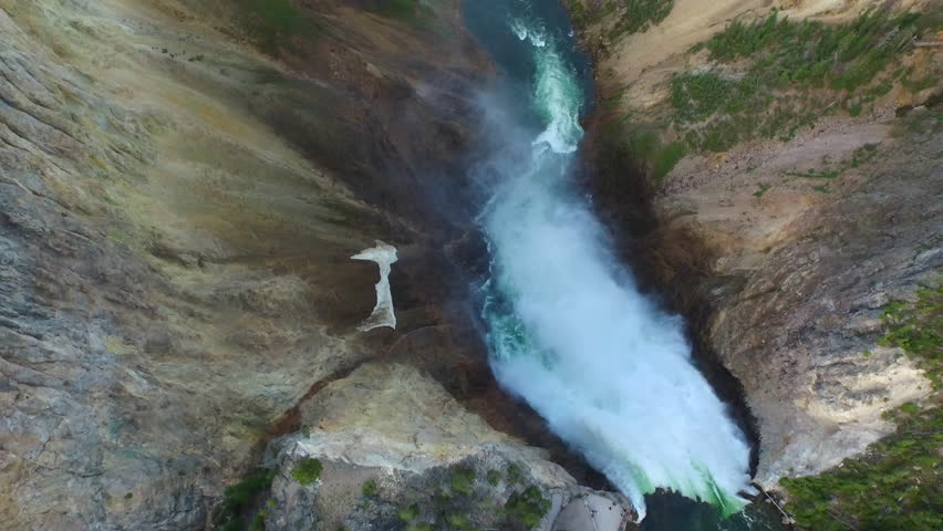 Aerial video of Yellowstone National Park. Wyoming.