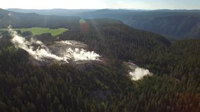 Aerial video of Yellowstone National Park. Wyoming.