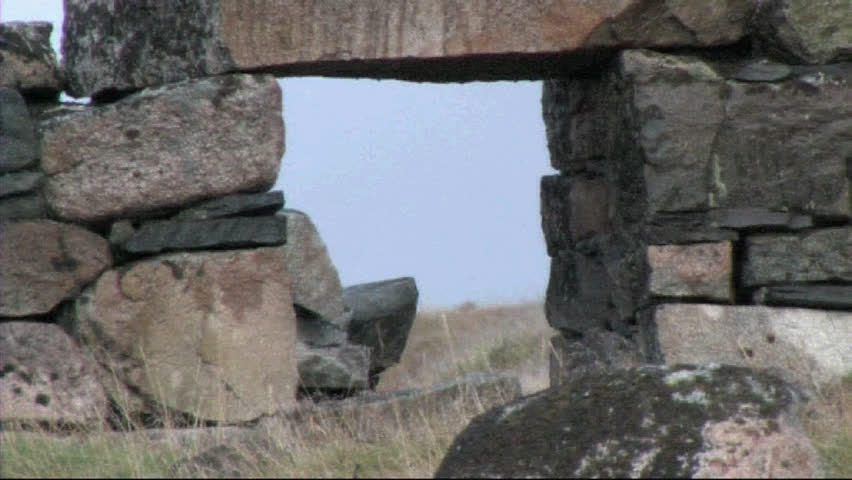 Remains of a viking building in the Greenlandic arctic