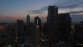 Aerial video of Dallas, Texas.