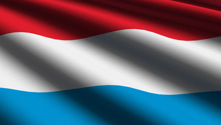 Luxembourg Close up waving flag - HD loop 