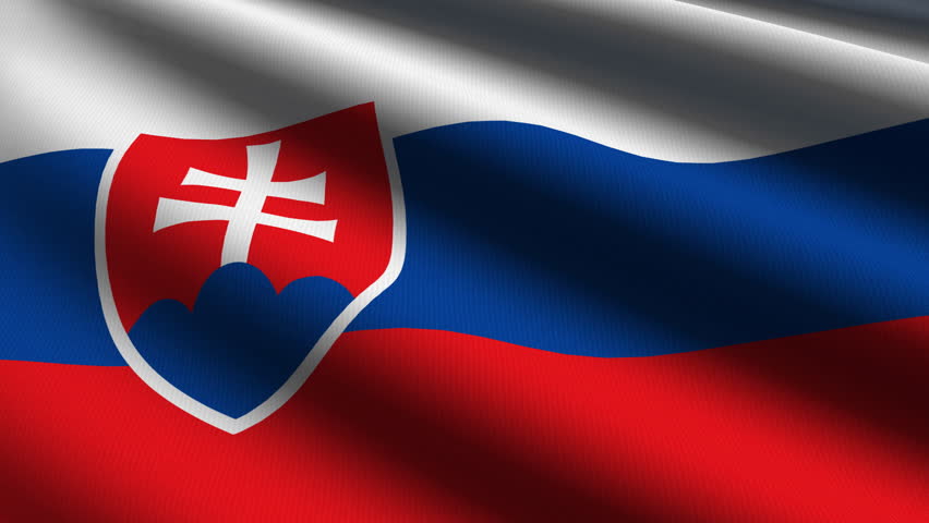 Slovakia Close up waving flag - HD loop 