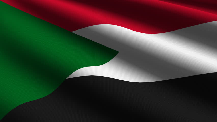 Sudan Close up waving flag - HD loop 