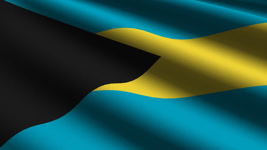 Bahamas Close up waving flag - HD loop 