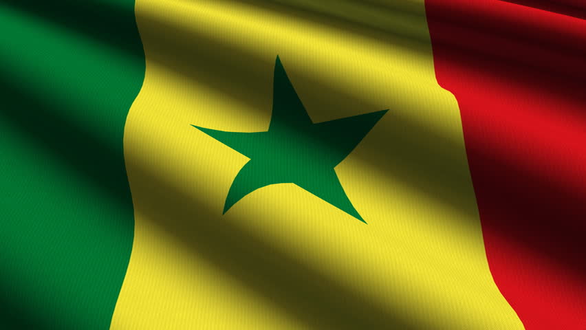 Senegal Close up waving flag - HD loop 