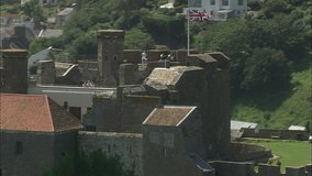 AERIAL Jersey-Southern Paninsula And Port 2007: Mont Orgueil castle