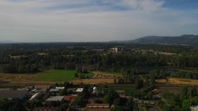 Aerial video in Eugene, Oregon.