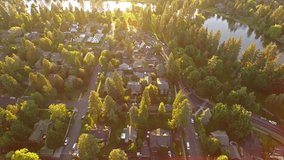 Aerial video of Bend, Oregon.