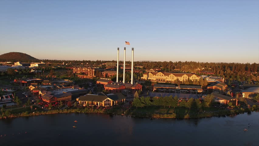 Aerial video of Bend, Oregon.
