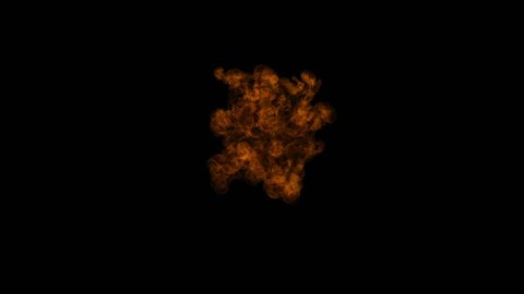Slow Motion Shot Of Fire with Matte
