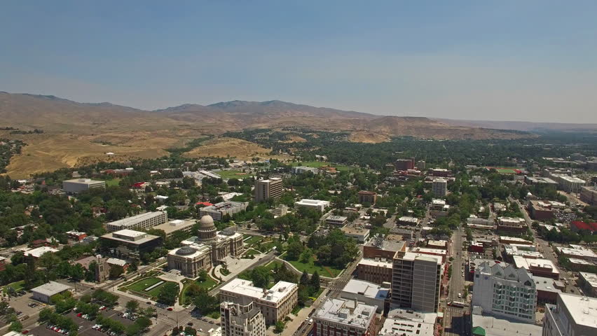 Aerial video of Boise, Idaho.