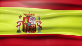 Waving Spanish flag.