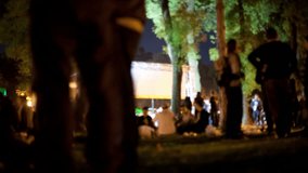 Looping video of crowd dancing at music festival