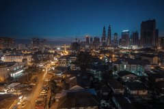 The time lapse video of sunrise in the heart of Kuala Lumpur city, Malaysia.
