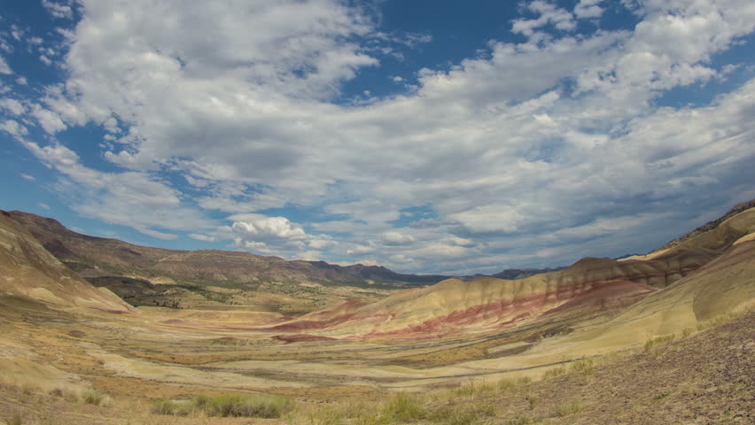 Time lapse of the Painted Hills in central Oregon.