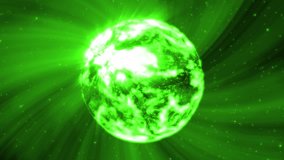 Earth 3d illusion. Special vizual effect for event background. Vj and Disco decoration. Loop playback. Curved shapes, and blured good ray rotation animation. All world countries and landscapes.Green