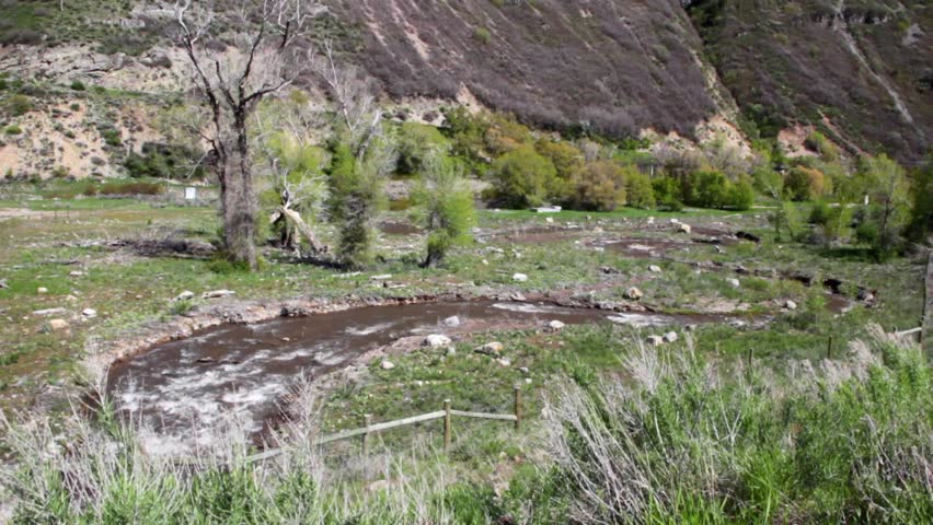 Large amounts of spring runoff cause flooding.