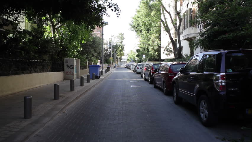 Quiet small street in Tel-Aviv