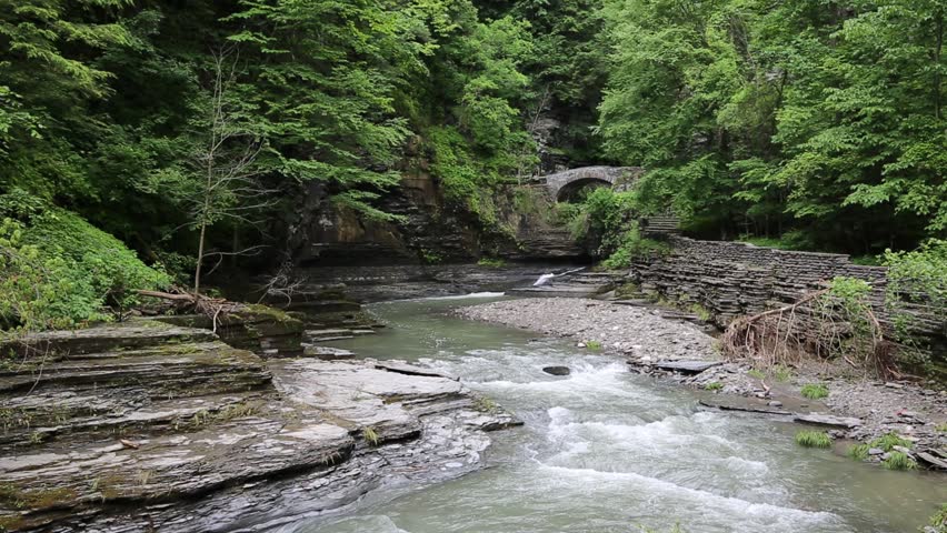 Landscape in Robert H. Treman State Park, Finger Lakes Area, new York