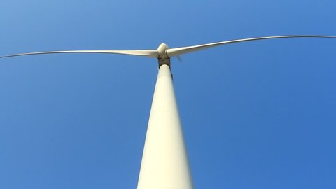 Wind turbines at dawn, green energy. Wind energy, wind power