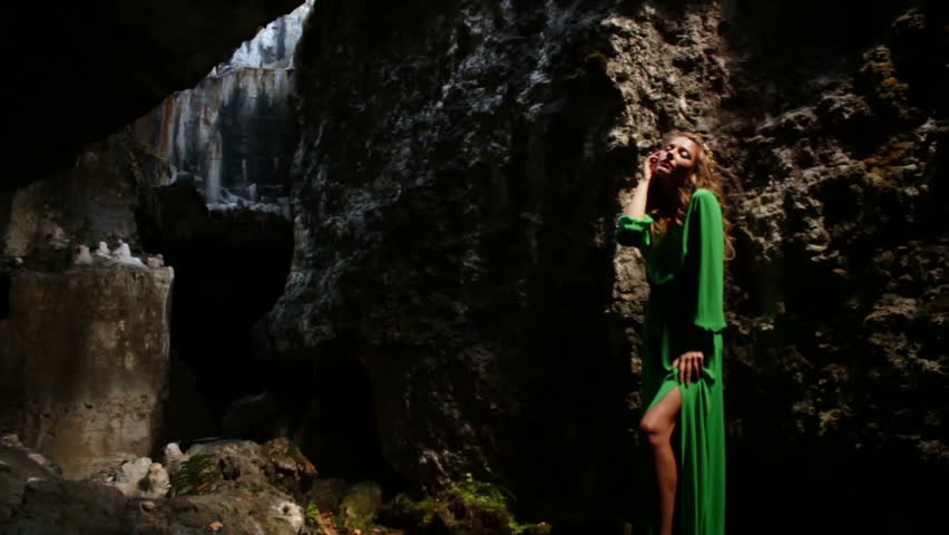 model indoors in the dark stony dungeon