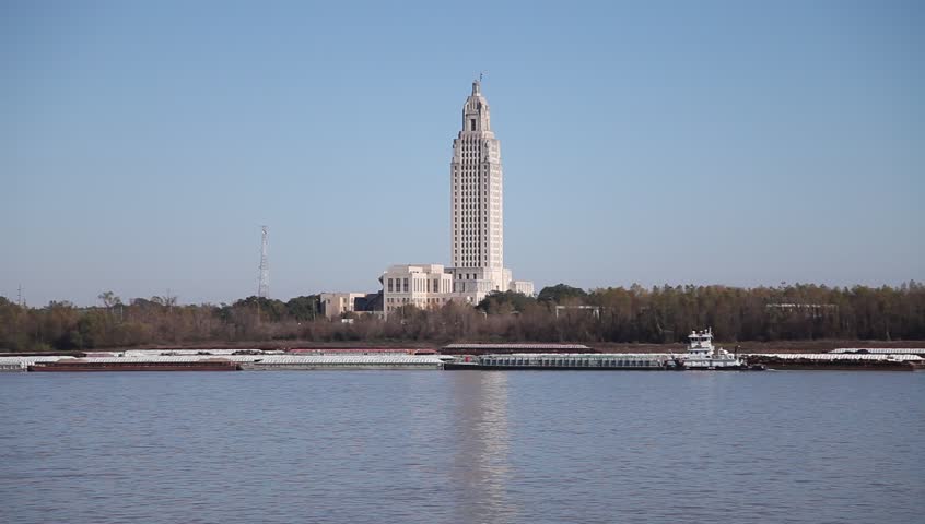 Louisiana State Capitol Across River