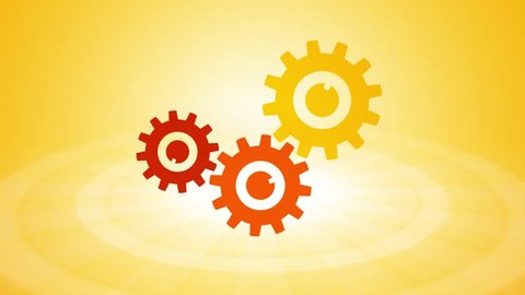 Three Cogs Hierarchy Symbolizing Server Configuration Stock Vector ...