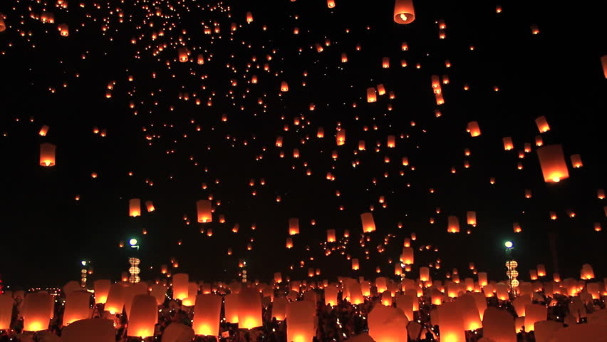 Highlight Floating Lanterns In Yee の動画素材 ロイヤリティフリー Shutterstock