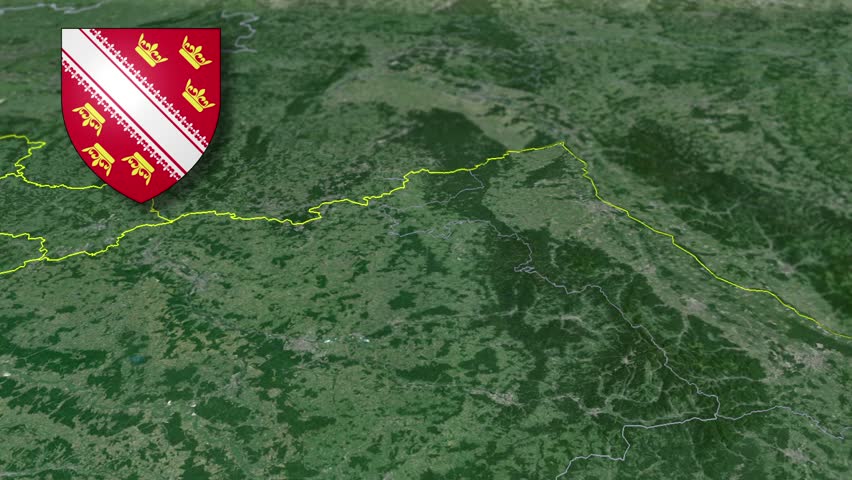 Alsace whit Coat of arms animation map
Regions of France