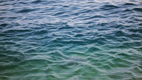 Blue Water Waves Surface Beautiful Background Stock Footage Video (100% ...