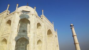 Pan shot of a monument, Taj Mahal, Agra, Uttar Pradesh, India