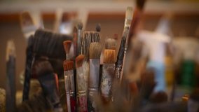 Set of paint brushes