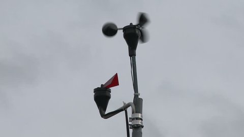 Anemometer Measures The Wind Speed Stock Footage Video 100 Royalty Free 5605679 Shutterstock