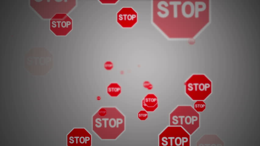 flying stop signs