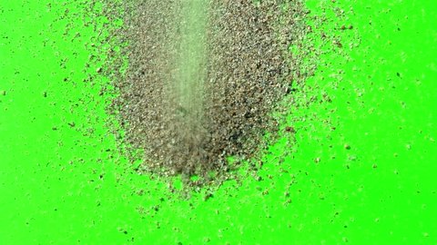 Sand on a green screen