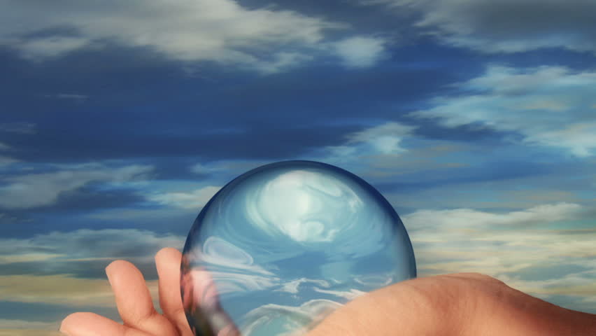 crystal ball in hand
