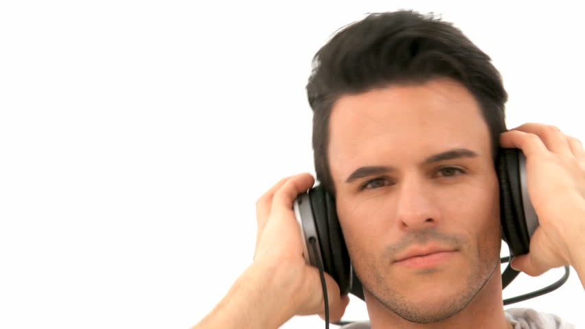 Man listens to Music and moves 
