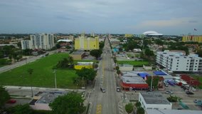 Aerial video Little Havana Miami FL