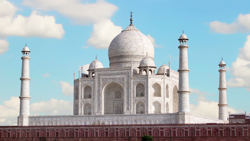 Taj mahal, Agra. India. Time Lapse.
