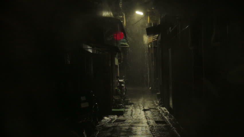 Establishing Shot Dark Alleyway Chinese Lantern Stock Footage Video 100 Royalty Free Shutterstock