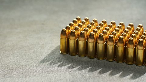 9mm bullets, close up 